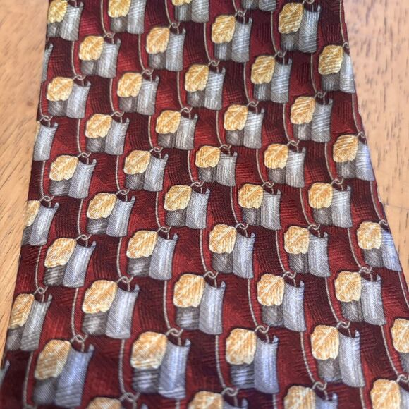 Ermenegildo‎ Zegna Silk Tie Multicolor Abstract Floral Pattern Designer Necktie - Picture 3 of 10